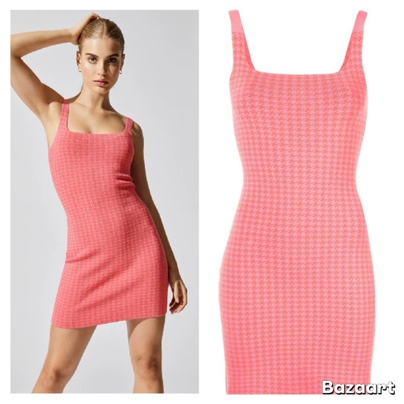 Nagnata HOUNDSTOOTH DRESS IN PINK SIZE:S/M - Picture 3 of 8